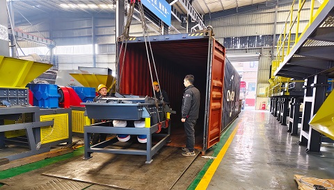 Tire recycling line equipment shipped to Mauritania