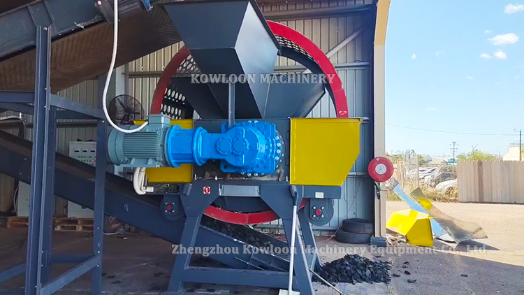 tire shredder for passenger car tires recycling