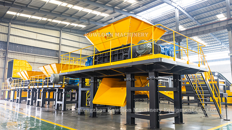 twin shaft shredder for truck tire waste