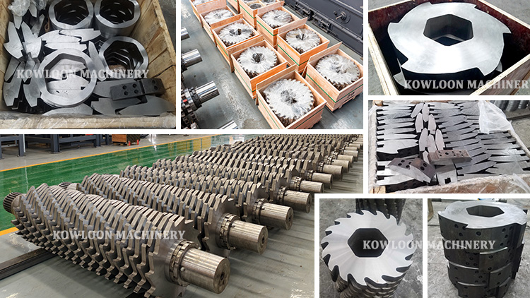 metal shredder blade spare parts