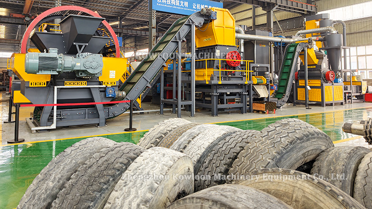 Rubber granulator for tire recycling and rubber recovery
