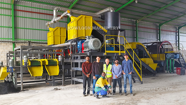 Industrial rubber granulator project with automated tire recycling line