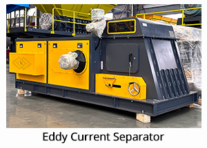 Eddy current separator for aluminum and copper recycling