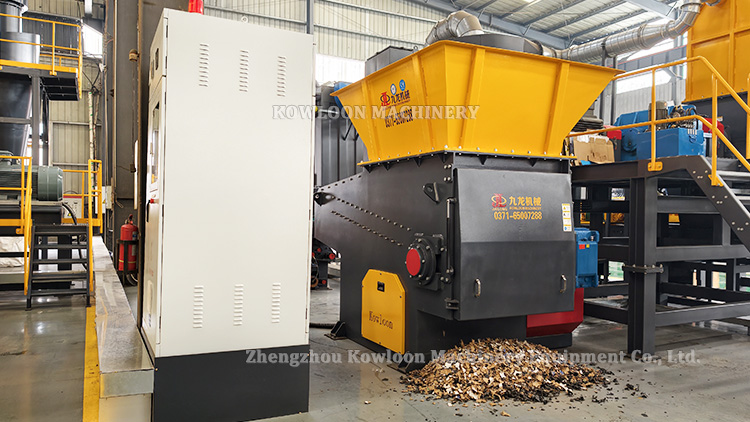 Plastic recycling single shaft shredder equipment