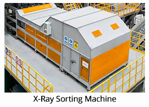 X-ray sorting machine for non-ferrous metal recovery