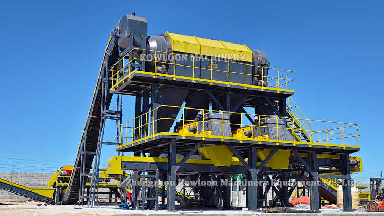 eddy current separator removing aluminum pieces from crushed materials