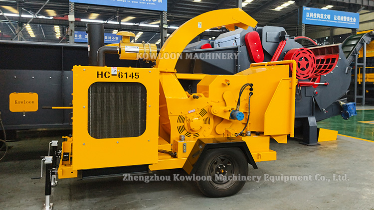 commercial towable wood chipper equipment
