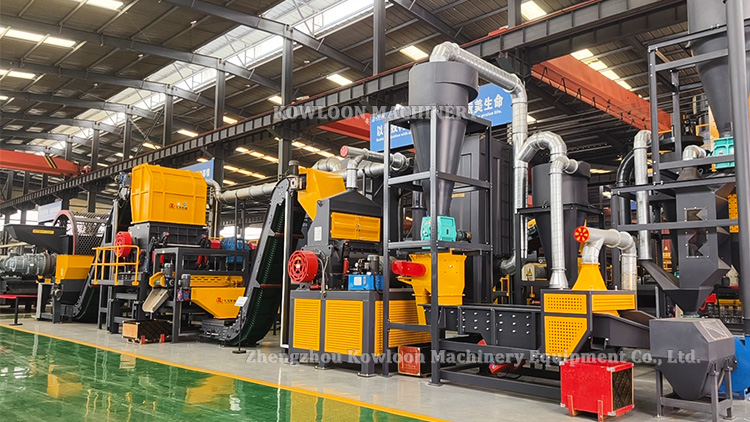 Rubber granulator in complete tire recycling solution