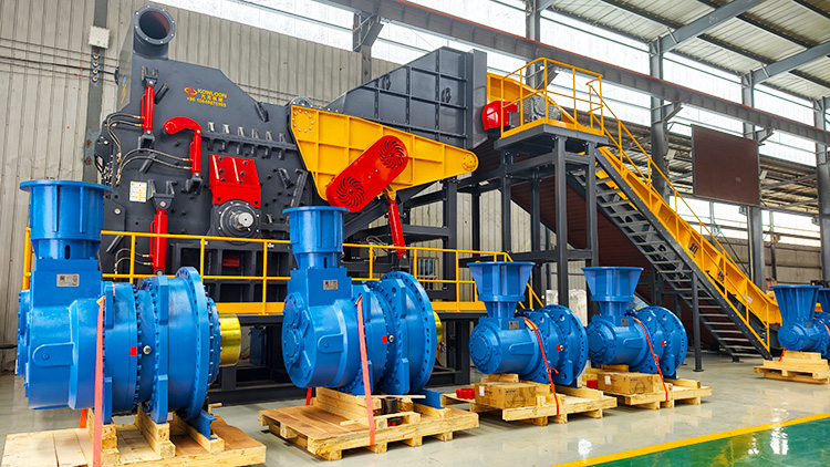 metal crusher installed in scrap metal recycling line