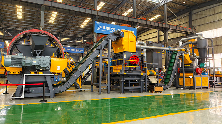 truck tire shredding machine industrial system
